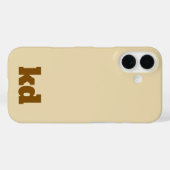 Coques Case-Mate iPhone beige &brown monogram initial iPhone / iPad case (Verso (horizontal))