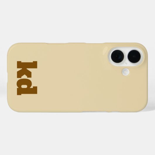 Coques Case-Mate iPhone beige &brown monogram initial iPhone / iPad case (Verso (horizontal))