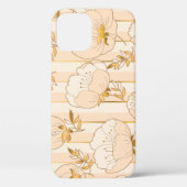 Coques Case-Mate iPhone Beige D'Ivoire : Modèle Floral De Luxe. (Verso)