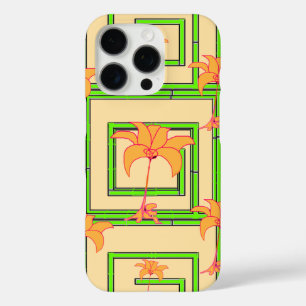 Coques iPhone 16 Pro Beige Geo Floral