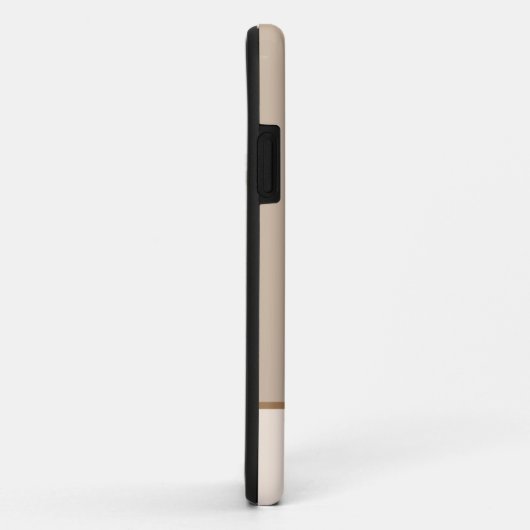 Coques Case-Mate iPhone Beige Minimal Moderne Monogramme initial Nom (Dos/Droite)