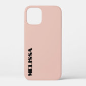 Coques Case-Mate iPhone Beige Noir Moderne Gras Typographie (Verso)