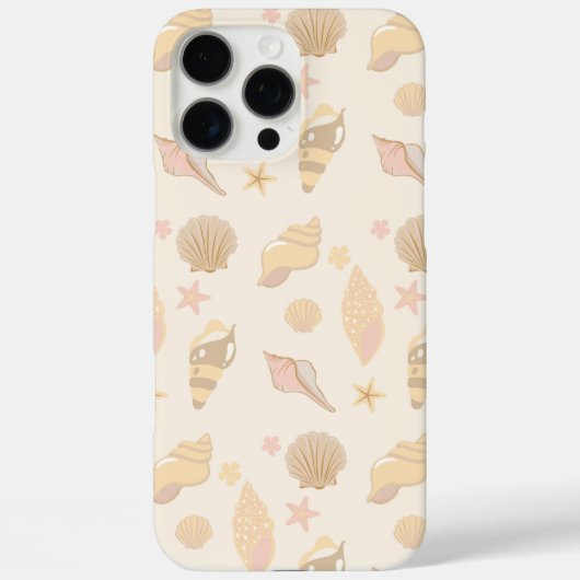 Coques Case-Mate iPhone Beige Shells Pattern (Verso)