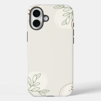 Coques iPhone 16 Plus Beige Simple Floral Aquarelle Minimaliste Linktree