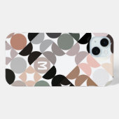 Coques Case-Mate iPhone Beige Tan Gris Turquoise Noir Vert Retro Art (Verso (horizontal))
