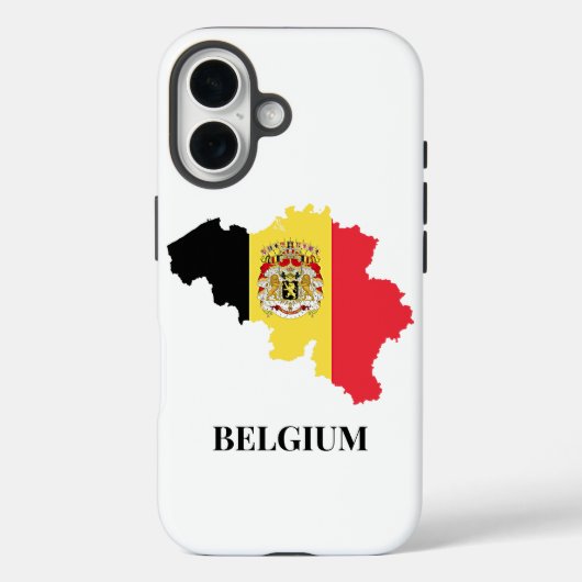 Coques Case-Mate iPhone Belgique Silhouette, drapeau, (Verso)