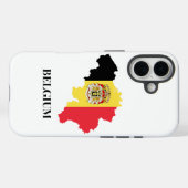 Coques Case-Mate iPhone Belgique Silhouette, drapeau, (Verso (horizontal))