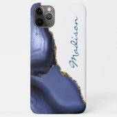 Coques Case-Mate iPhone Belle Agate bleu marine Personnalisée (Dos)