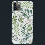 Case-Mate iPhone Case Belle aquarelle Feuilles botaniques<br><div class="desc">élégante aquarelle peinte à la main verdure feuille motif</div>