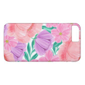 Coques Case-Mate iPhone Belle aquarelle florale Pastel (Dos (Horizontal))