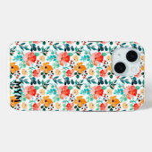 Coques Case-Mate iPhone Belle aquarelle Florales botaniques + Monogramme (Verso (horizontal))