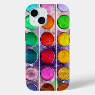 Coque Pour iPhone 15 Belle Art amusant Coloré Peinture Boîte de Couleur
