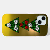 COQUES Case-Mate iPhone BELLE ART NOUVEAU BLANC ROSES ROUGES TRIANGLE (Verso (horizontal))