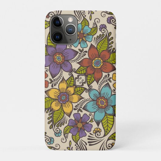 Coques Case-Mate iPhone Belle Art populaire rétro Design floral (Dos)