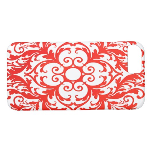 Coques Case-Mate iPhone Belle Art Rouge Mandala (Dos (Horizontal))