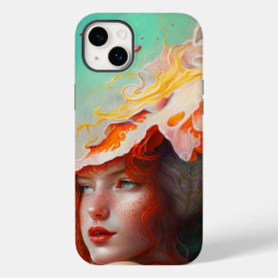 Coque Pour iPhone 14 Plus Belle artiste Abstraite Red Haired Ginger Girl
