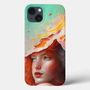 Case-Mate iPhone Case Belle artiste Abstraite Red Haired Ginger Girl