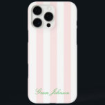 Coques iPhone 16 Pro Max Belle bande rose et blanche Paris inspiré<br><div class="desc">Plutôt rose et blanc Grille Paris Inspiré iPhone 16 Pro Max Coque. Le thème rose et vert. Option permettant de changer la couleur arrière - plan rose en n'importe quelle couleur de choix. Option permettant de modifier la couleur du texte et du texte.</div>
