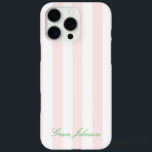 Coques iPhone 16 Pro Max Belle bande rose et blanche Paris inspiré<br><div class="desc">Plutôt rose et blanc Grille Paris Inspiré iPhone 16 Pro Max Coque. Le thème rose et vert. Option permettant de changer la couleur arrière - plan rose en n'importe quelle couleur de choix. Option permettant de modifier la couleur du texte et du texte.</div>