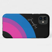 Coques Case-Mate iPhone Belle Bisexual Fierté Drapeau mignon Personnalisé (Dos (Horizontal))