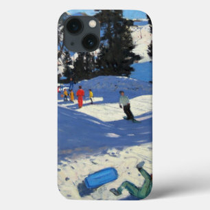 Etui iPhone 13 Belle bleue Plagne de traîneau