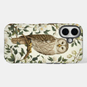 Coques Case-Mate iPhone Belle Chouette De L'Oural Et Fleurs De Magnolia (Verso (horizontal))