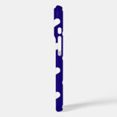 Coques Case-Mate iPhone Belle conception de cœurs blancs bleus (Verso / Gauche)