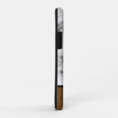 Coques Case-Mate iPhone Belle conception en marbre et cuir Faux avec nom (Dos/Droite)