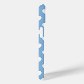 Coques Case-Mate iPhone Belle Couleur Bleue Clair Et Coeurs Blancs (Verso / Droite)