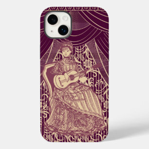 Coque Pour iPhone 14 Plus Belle dame avec guitare