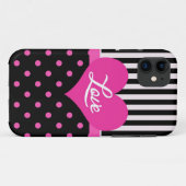 Coques Case-Mate iPhone Belle, douce, élégante pois rose (Dos (Horizontal))