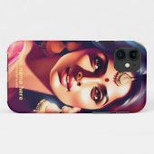 COQUES Case-Mate iPhone BELLE FEMME INDIENNE DE L'EST FACE À L'ART NUMÉRIQ (Dos (Horizontal))