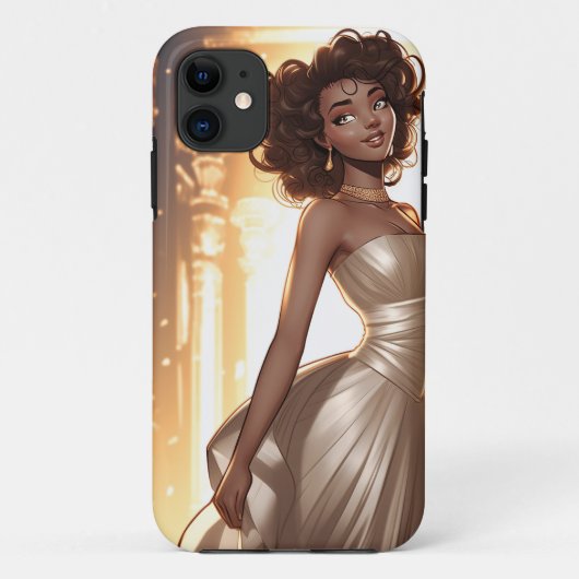 Coques Case-Mate iPhone belle femme noire afro-américaine (Dos)