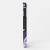 Coques Case-Mate iPhone Belle femme noire aux fleurs violettes (Dos/Gauche)