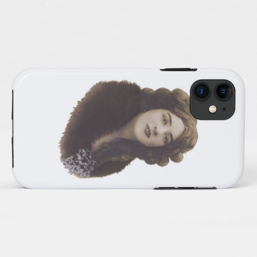 Coques Case-Mate iPhone Belle femme rétro (Dos (Horizontal))