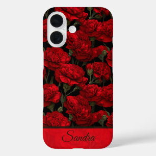 Coques iPhone 16 Belle Fête d'Anniversaire Œillet Nom de Fleur