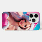 Coques Case-Mate iPhone Belle fille de Noël rose 01 (Verso (horizontal))