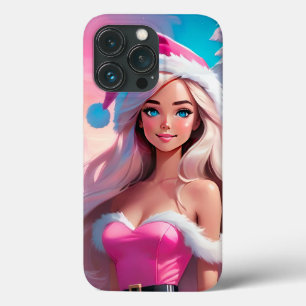 Case-Mate iPhone Case Belle fille de Noël rose 01