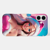 Coques Case-Mate iPhone Belle Fille de Noël Rose 01 (Verso (horizontal))