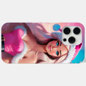 Coques Case-Mate iPhone Belle fille de Noël rose 01 (Verso (horizontal))