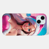 Coques Case-Mate iPhone Belle Fille de Noël Rose 01 (Verso (horizontal))