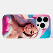 Coques Case-Mate iPhone Belle fille de Noël rose 01 (Verso (horizontal))