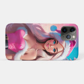 Coques Case-Mate iPhone Belle fille de Noël rose 01 (Dos (Horizontal))