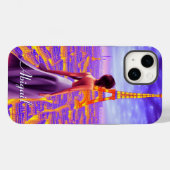 Coques Case-Mate iPhone Belle fille personnalisée Tour Eiffel Paris (Verso (horizontal))