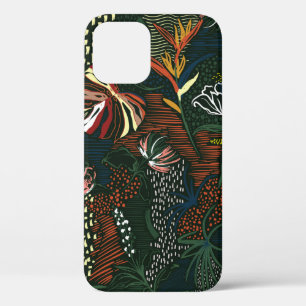 Case-Mate iPhone Case Belle fleur rétro dessinée à la main, palme tropic