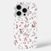 Coques Case-Mate iPhone Belle Fleur sauvage Initiale design (Verso)