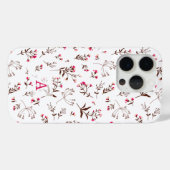 Coques Case-Mate iPhone Belle Fleur sauvage Initiale design (Verso (horizontal))