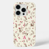 Coques Case-Mate iPhone Belle Fleur sauvage Initiale design (Verso)