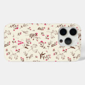 Coques Case-Mate iPhone Belle Fleur sauvage Initiale design (Verso (horizontal))