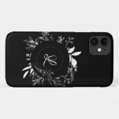 Coques Case-Mate iPhone Belle Fleurs sauvages Doodle Monogram Coque-Mate i (Dos (Horizontal))